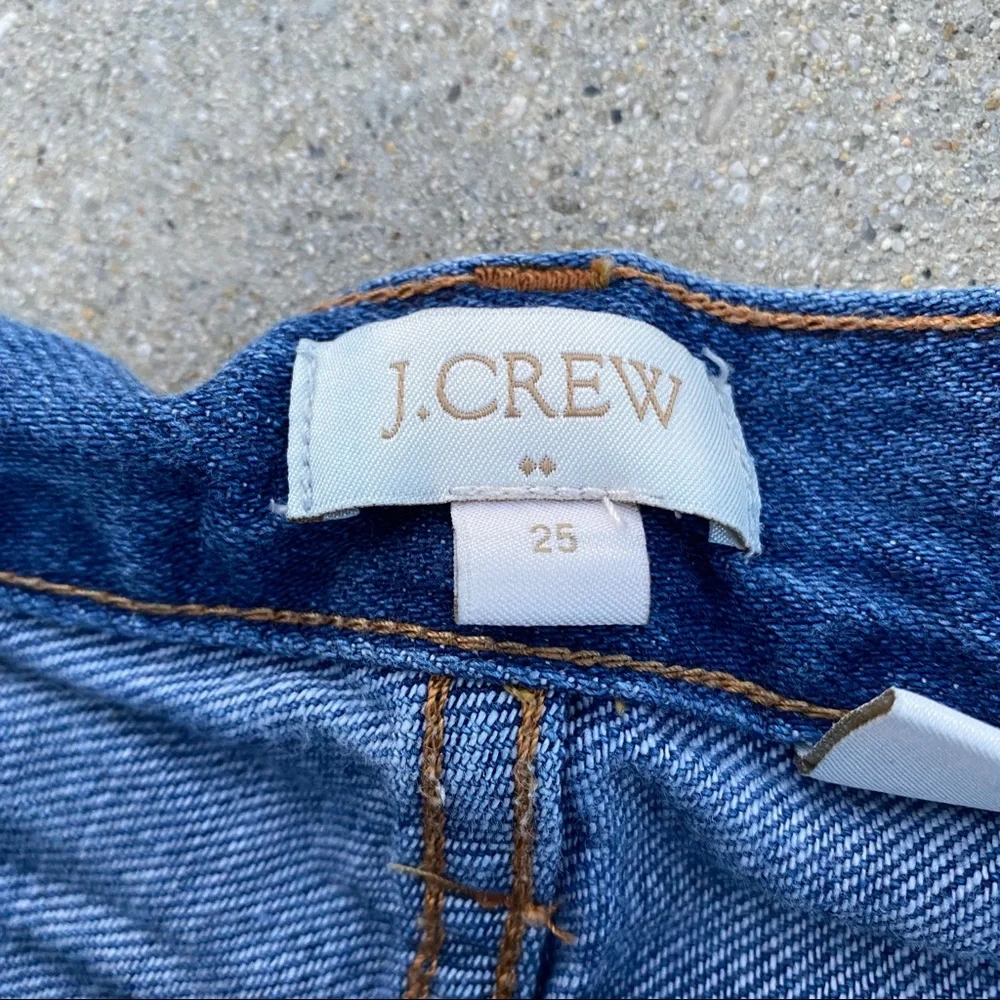 J. CREW jean shorts denim blue cut offs frayed cutoff women’s j.crew shorts 25